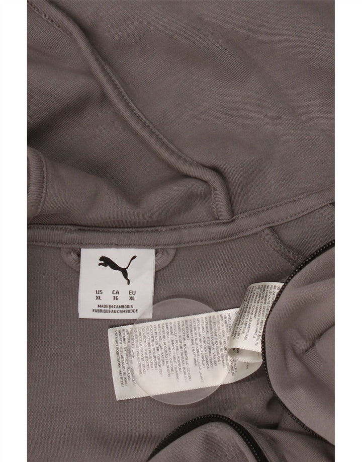 Męski sweter Puma z kapturem i zamkiem XL, szara bawełna