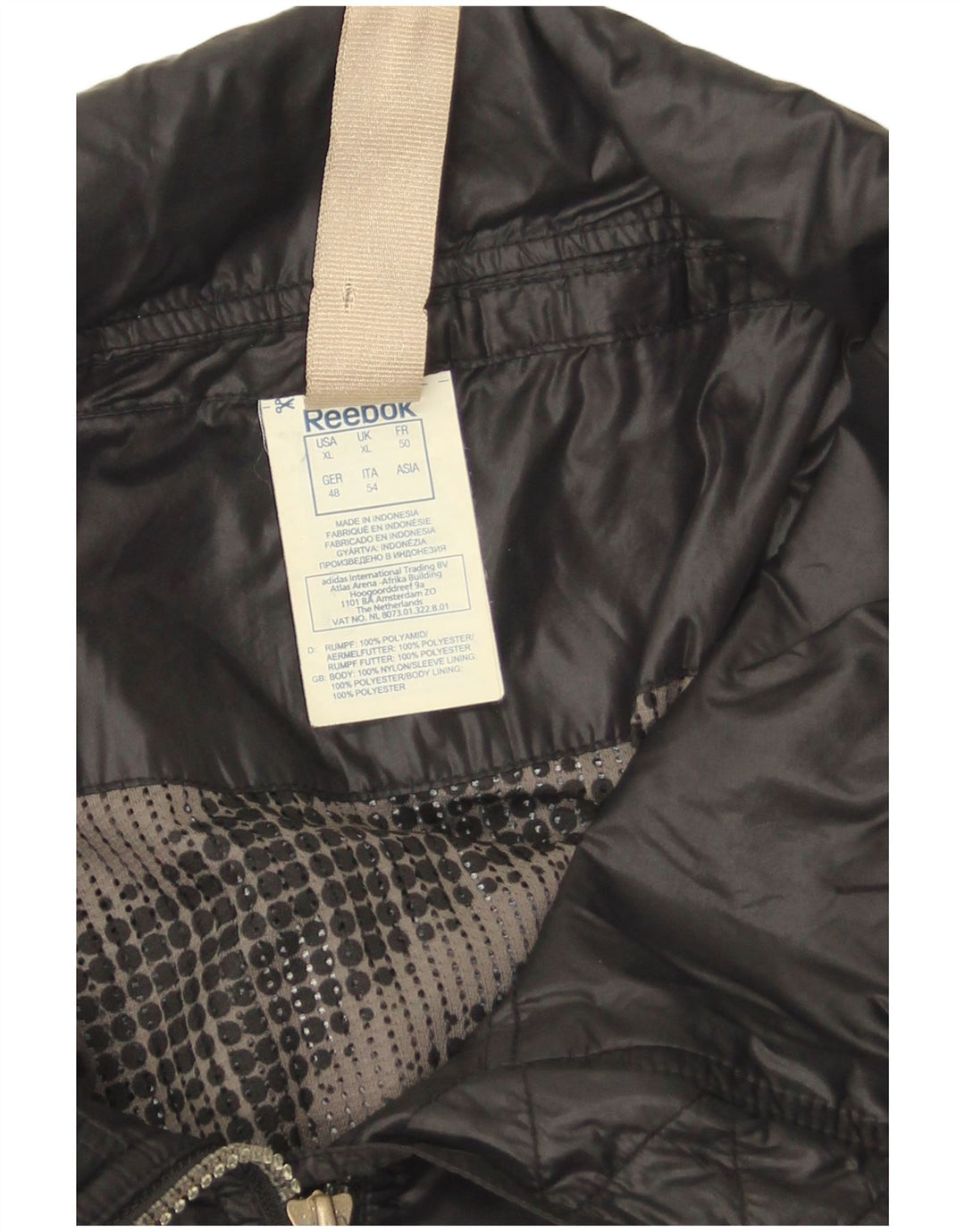 Męska kurtka bomber Reebok UK 42 XL, czarny nylon