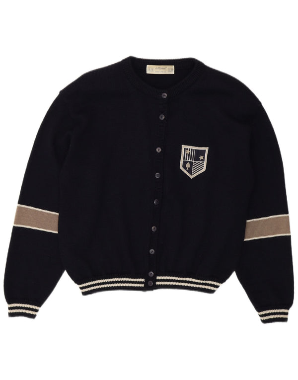 Sweter damski St Michael UK 16/18, duży granatowy, blok kolorów