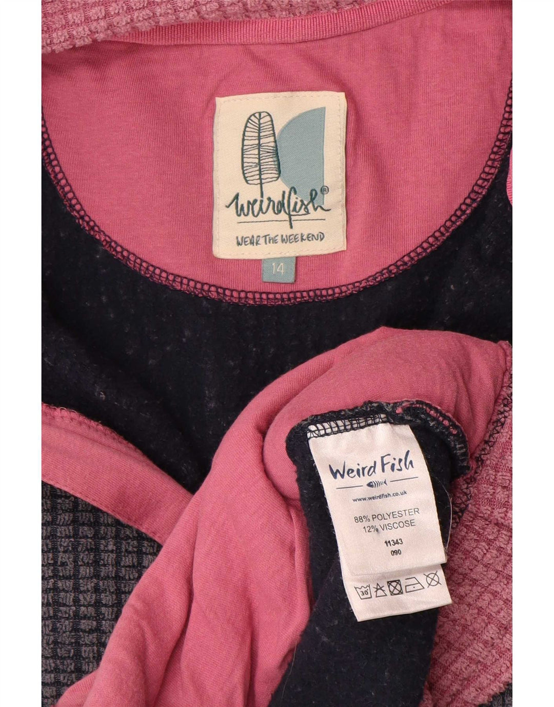 Weird Fish Womens Fleece Jacket UK 14 Large Grey Polyester
