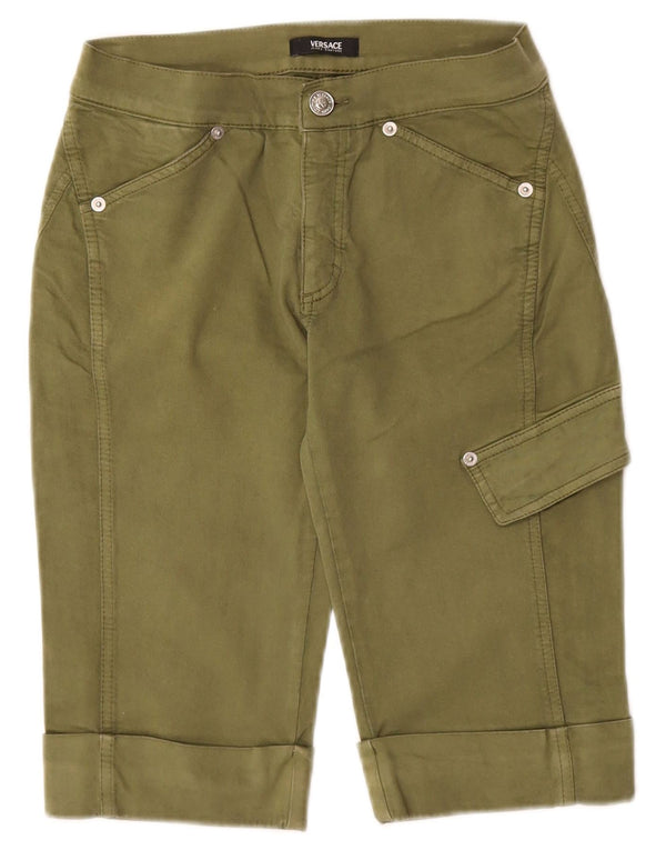 Damskie spodenki cargo Versace IT 38 XS W24, bawełna khaki