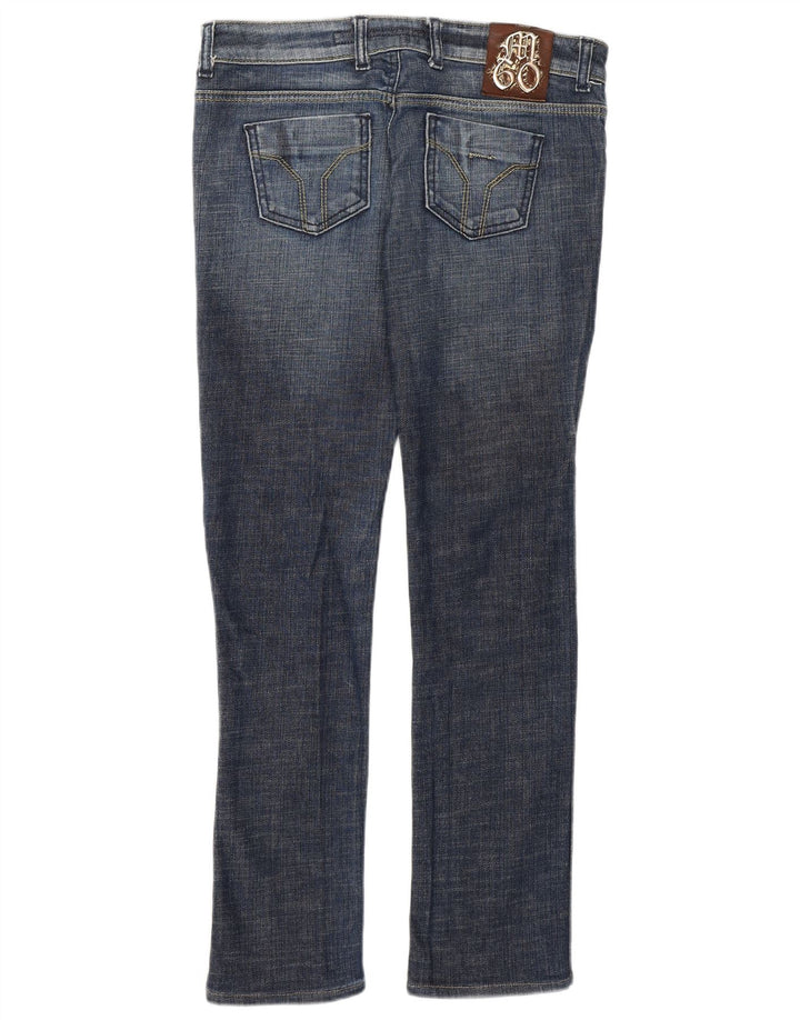 MISS SIXTY Damskie wąskie dżinsy z niską talią W28 L29 Niebieska bawełna