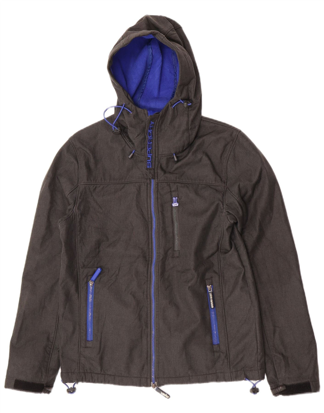 Męska kurtka wiatrówka z kapturem Superdry The Windtrekker UK 38 Medium Grey
