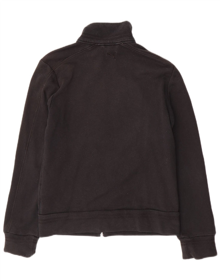 Damska kurtka dresowa Puma z grafiką UK 12, średnia czarna bawełna