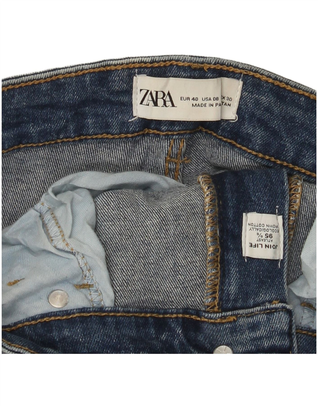 Damskie jeansy Bootcut Zara EU 40 Medium W30 L26 Niebieskie bawełniane
