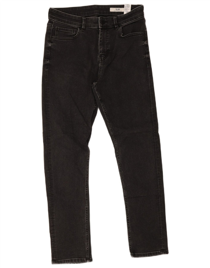 Marks & Spencer Damskie jeansy slim UK 12 Medium W30 L27 Szara bawełna