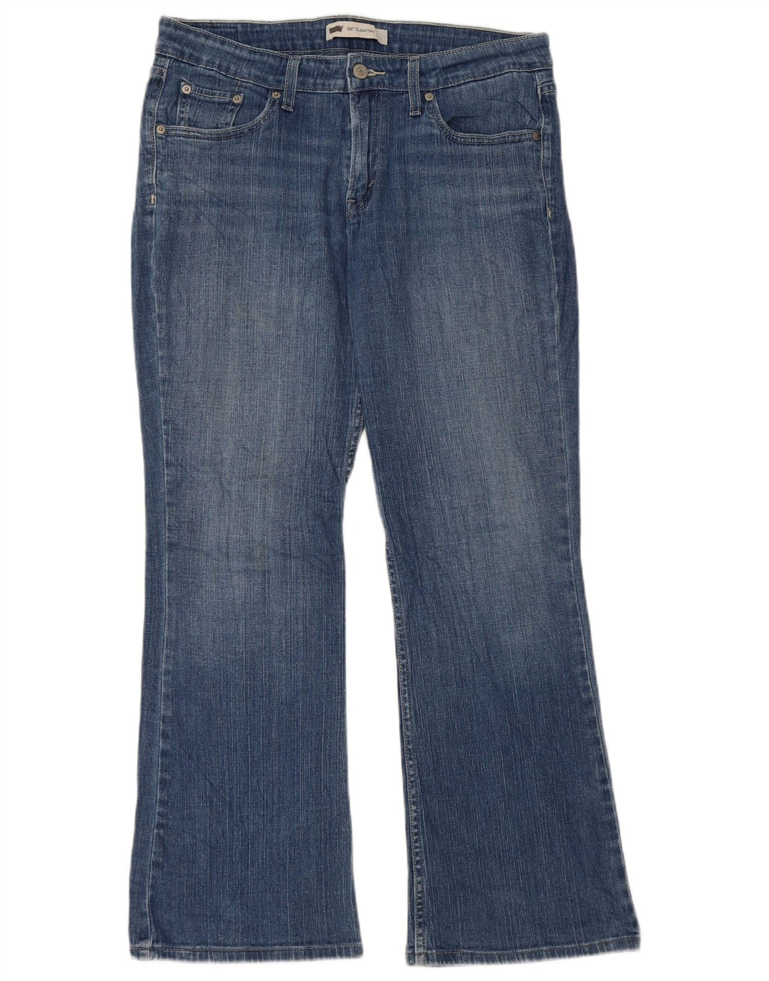 Damskie jeansy Levi's 518 Super Low Bootcut W30 L30 Niebieska bawełna
