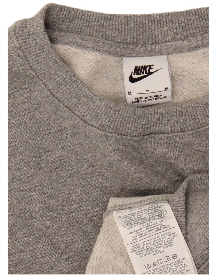 Damski sweter oversize NIKE UK 14, średnioszary, bawełniany