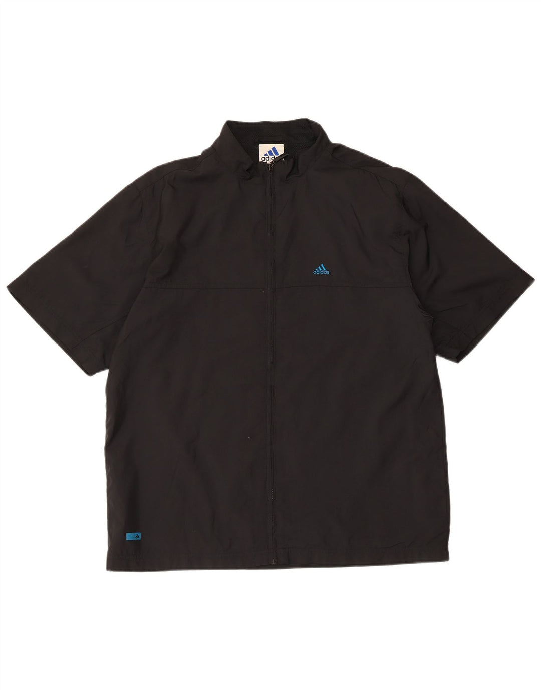 Adidas Męska bluza dresowa z krótkim rękawem, mała czarna poliester