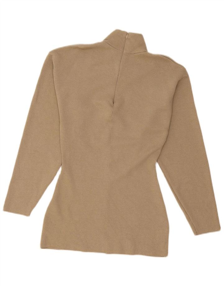 Damski sweter z golfem Zara UK 10 Small Beżowa Wiskoza
