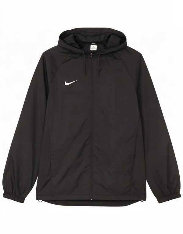 Męska kurtka dresowa z kapturem i grafiką Nike, mała, czarna, nylonowa sportowa