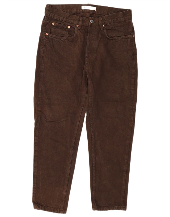 Męskie jeansy krótkie ZARA EU 40 Medium W31 L25 Brązowe bawełniane