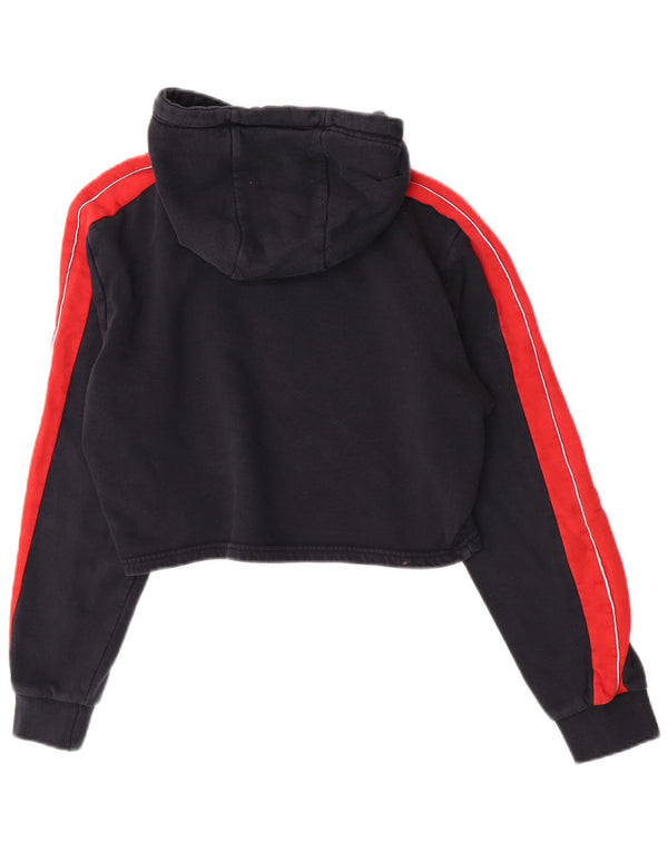 Damski sweter z kapturem Ellesse z grafiką, UK 14, duży granatowy, blok kolorów