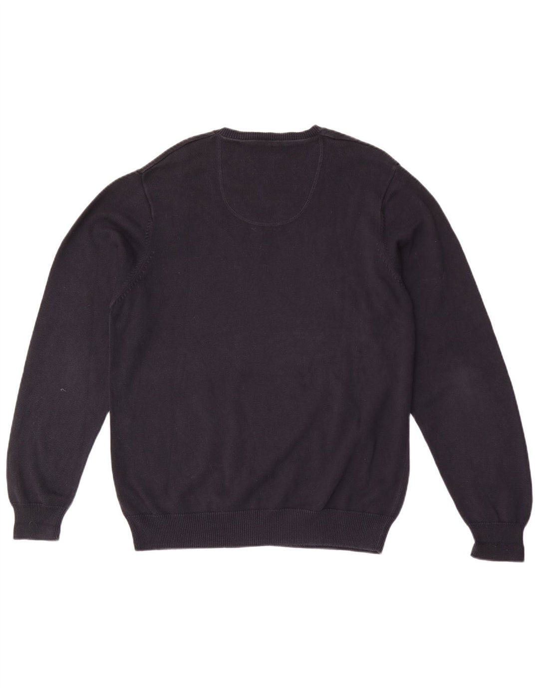Męski sweter Marks & Spencer Blue Harbor z dekoltem w kształcie litery V, duży, granatowy
