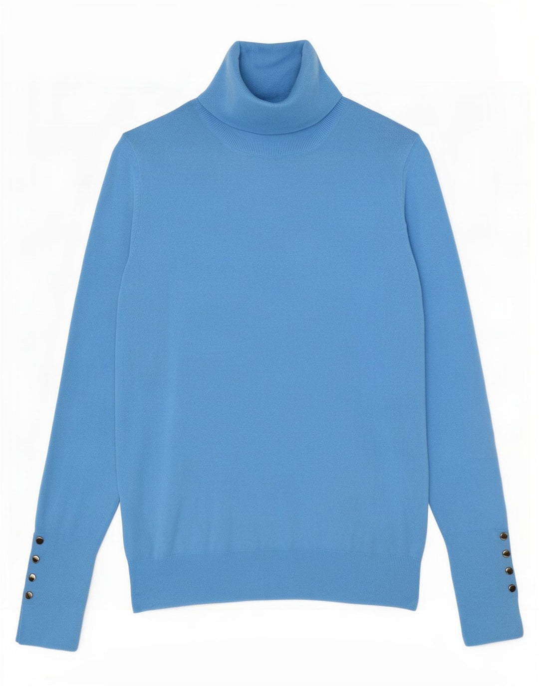Damski sweter z golfem Zara UK 12 Średni niebieski wiskoza
