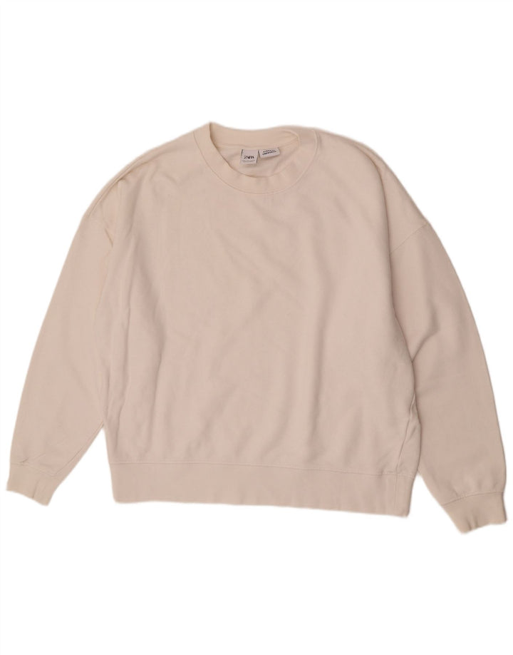 Męski sweter oversize Zara, duży, biały