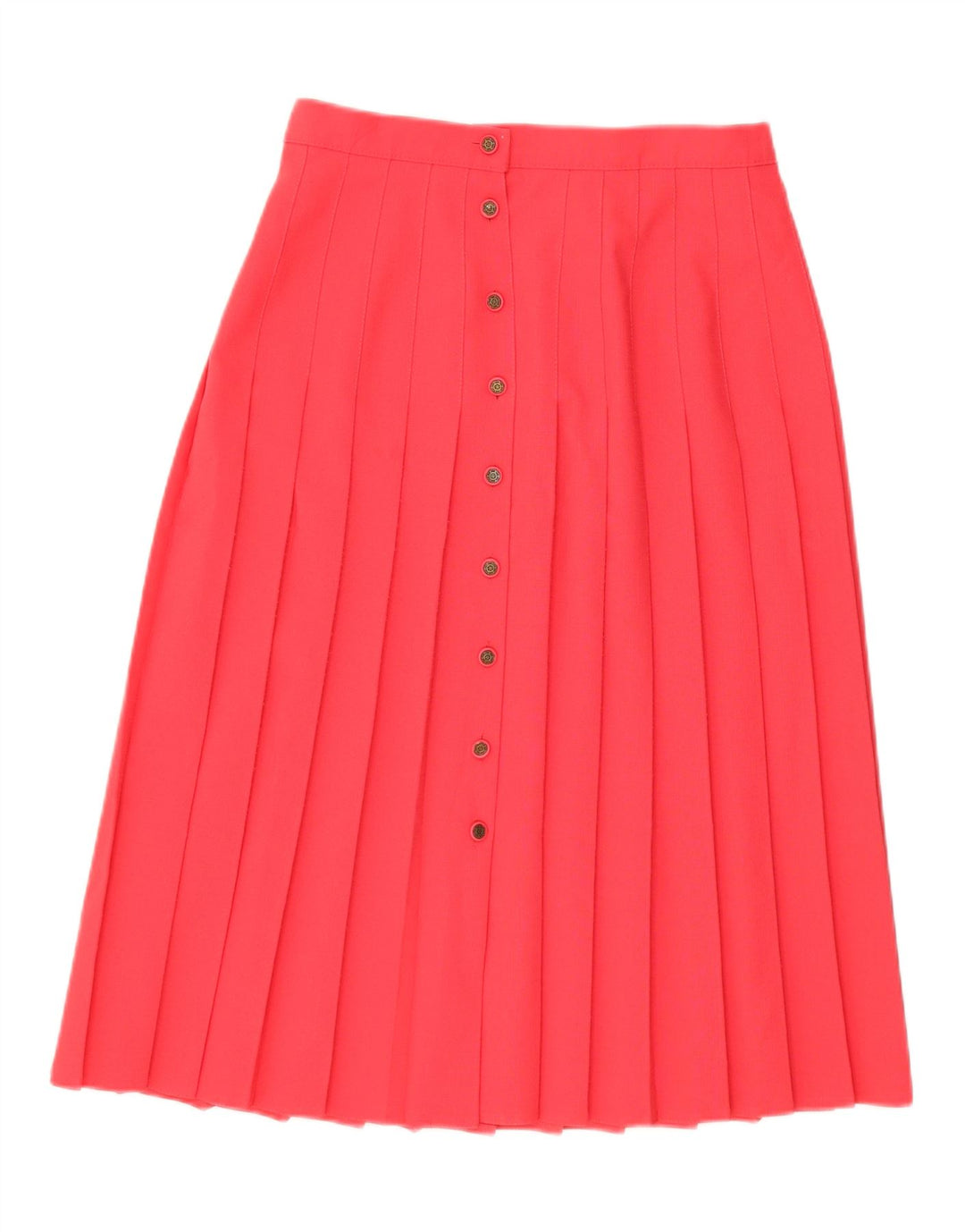 ST. BERNARD Womens Pleated Skirt UK 16 Large W32  Red Polyester Vintage St. Bernard and Second-Hand St. Bernard from Messina Hembry 