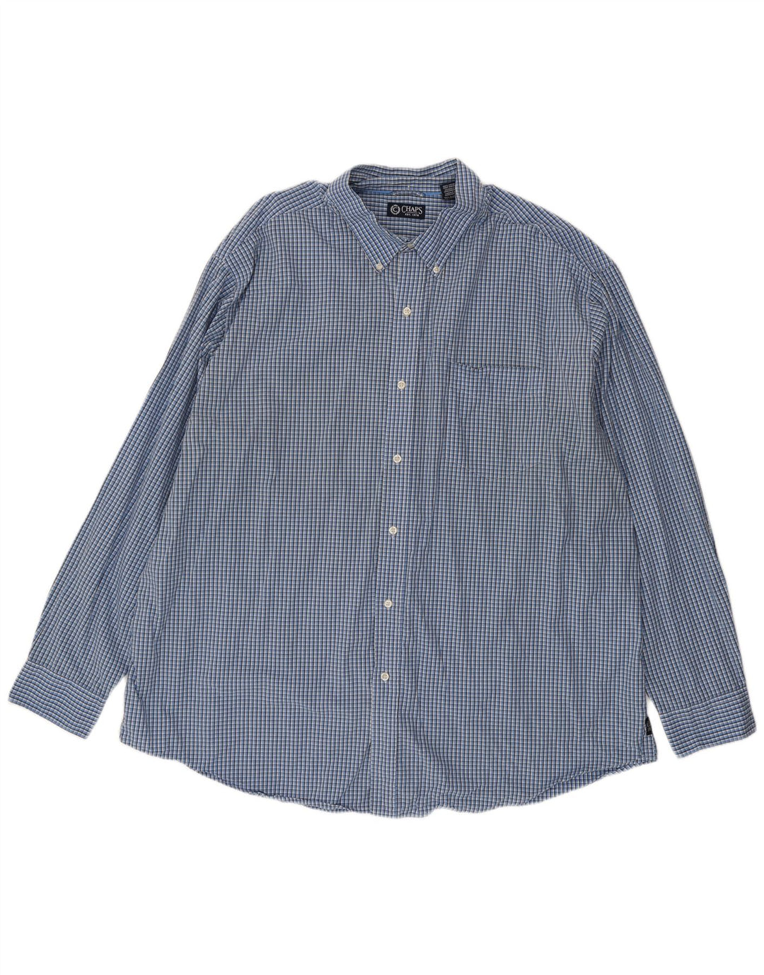 Koszula męska Chaps 3XL, niebieska bawełniana kratka