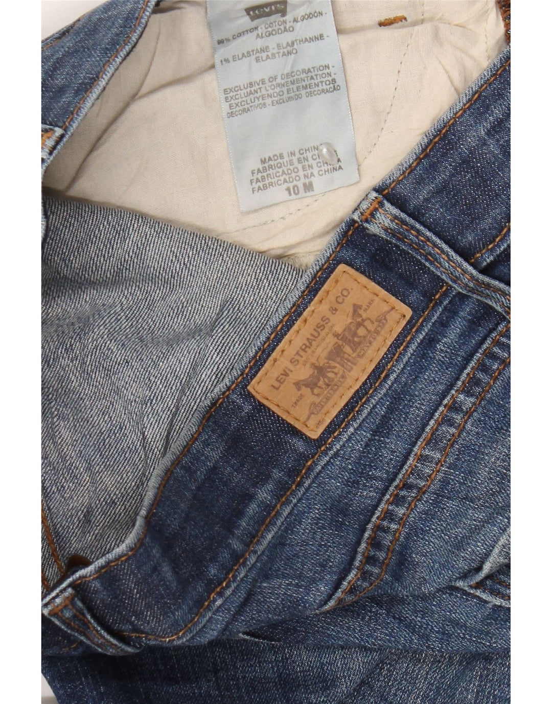 Damskie jeansy Levi's 525 Bootcut US 10 Large W30 L28 Niebieska bawełna