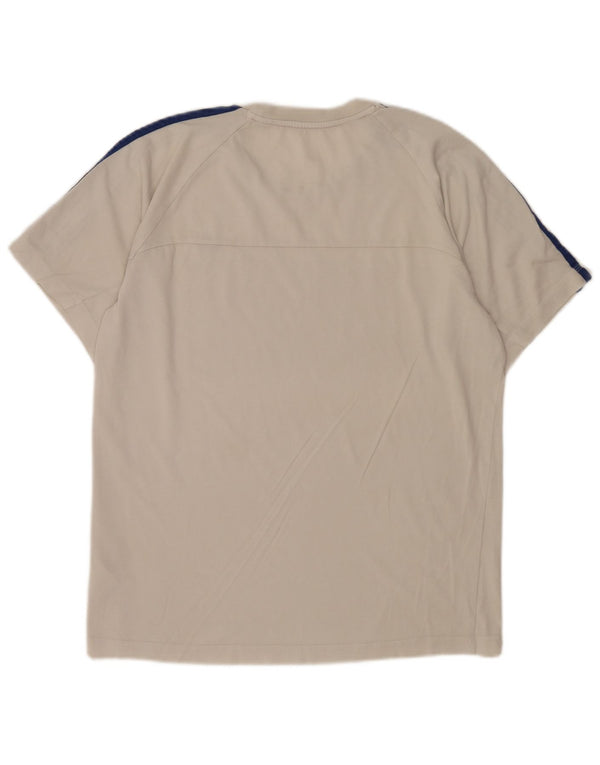 Adidas Męski T-shirt Top Duży Off White Cotton