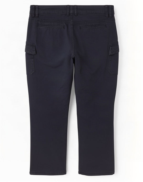 White Stuff Womens Cropped Trousers UK 8 Small W27 L21 Navy Blue Cotton