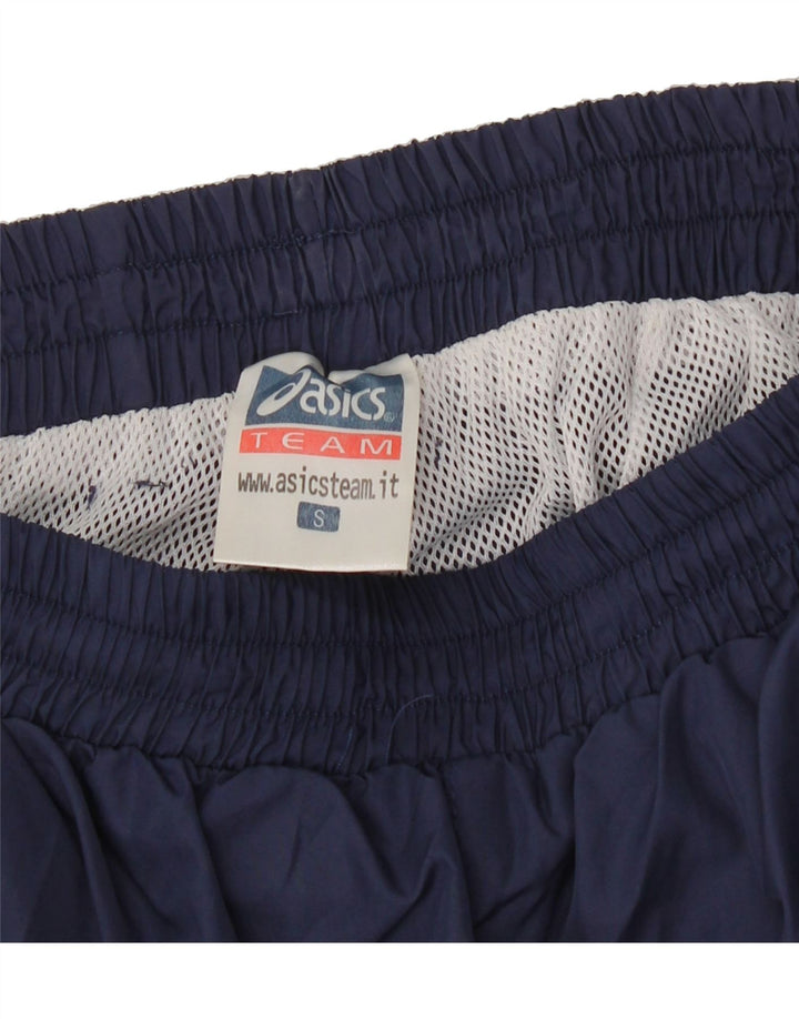 ASICS Mens Sport Shorts Small  Navy Blue Polyester Vintage Asics and Second-Hand Asics from Messina Hembry 