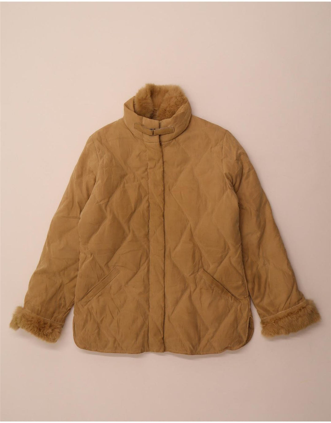 Damska wyściełana kurtka o luźnym kroju Parisport IT 44 Średni beżowy poliamid