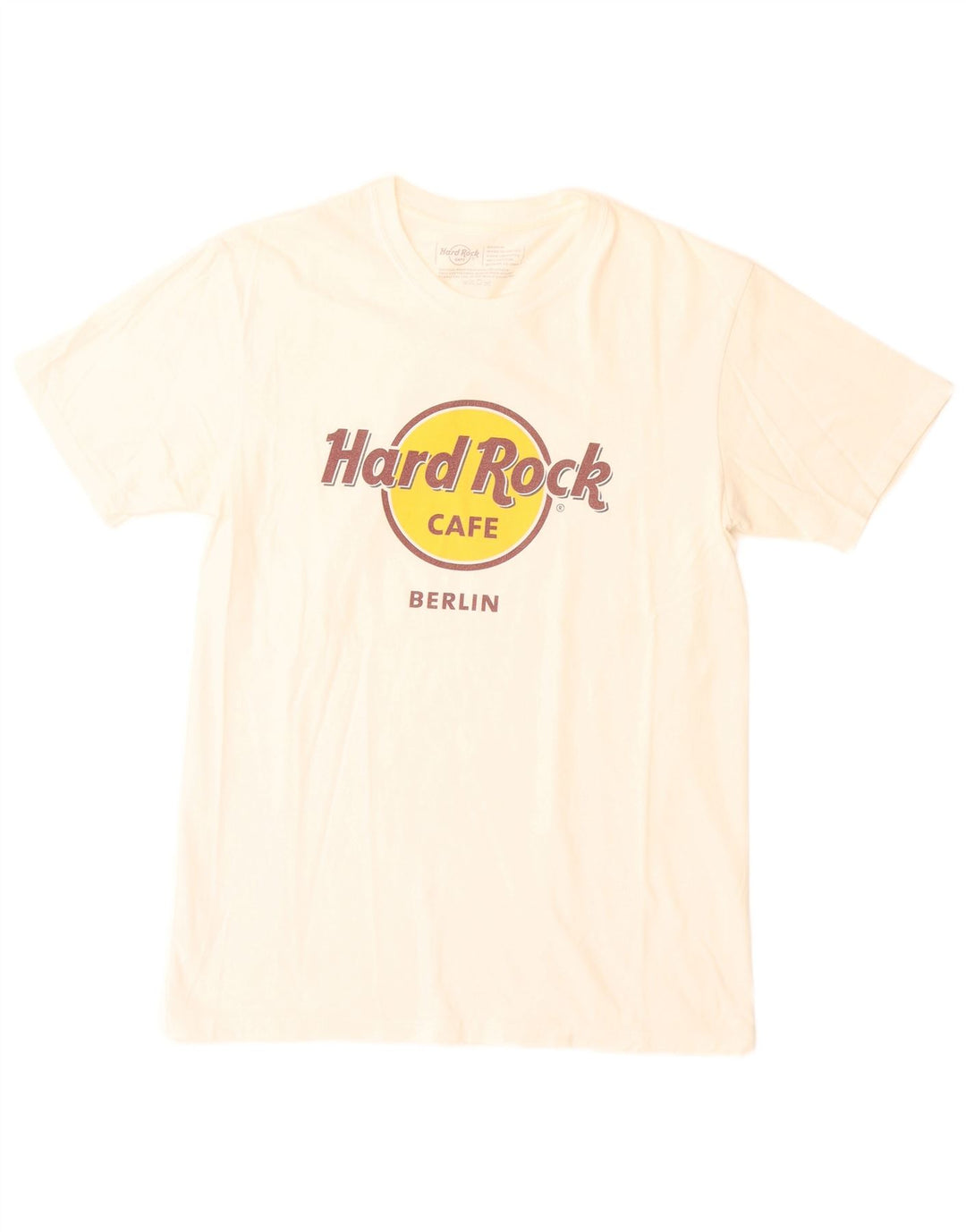 Męska koszulka z grafiką Hard Rock Cafe Berlin, średnia, biała bawełna