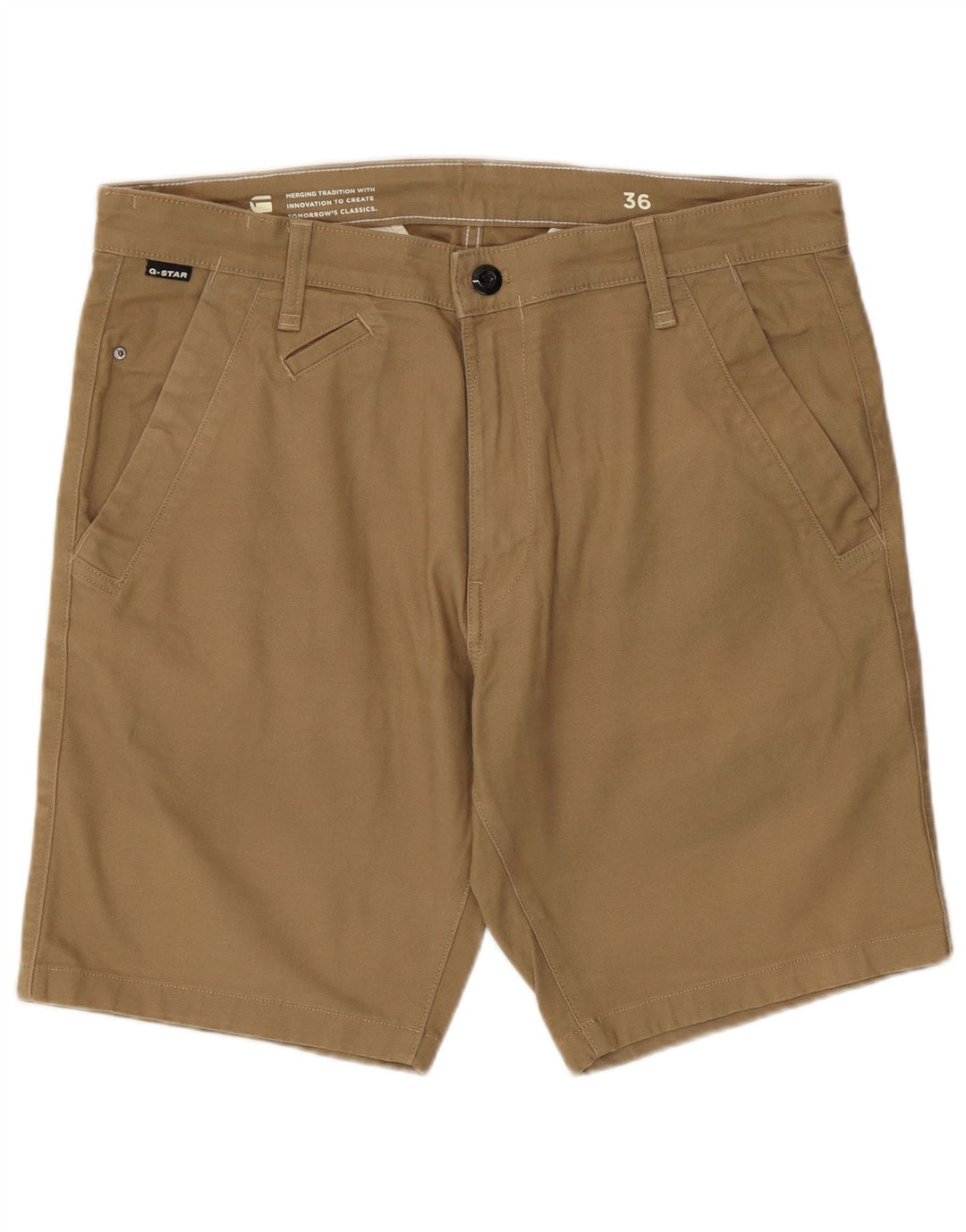 Męskie spodenki Chino G-Star W36, duże, bawełniane w kolorze khaki