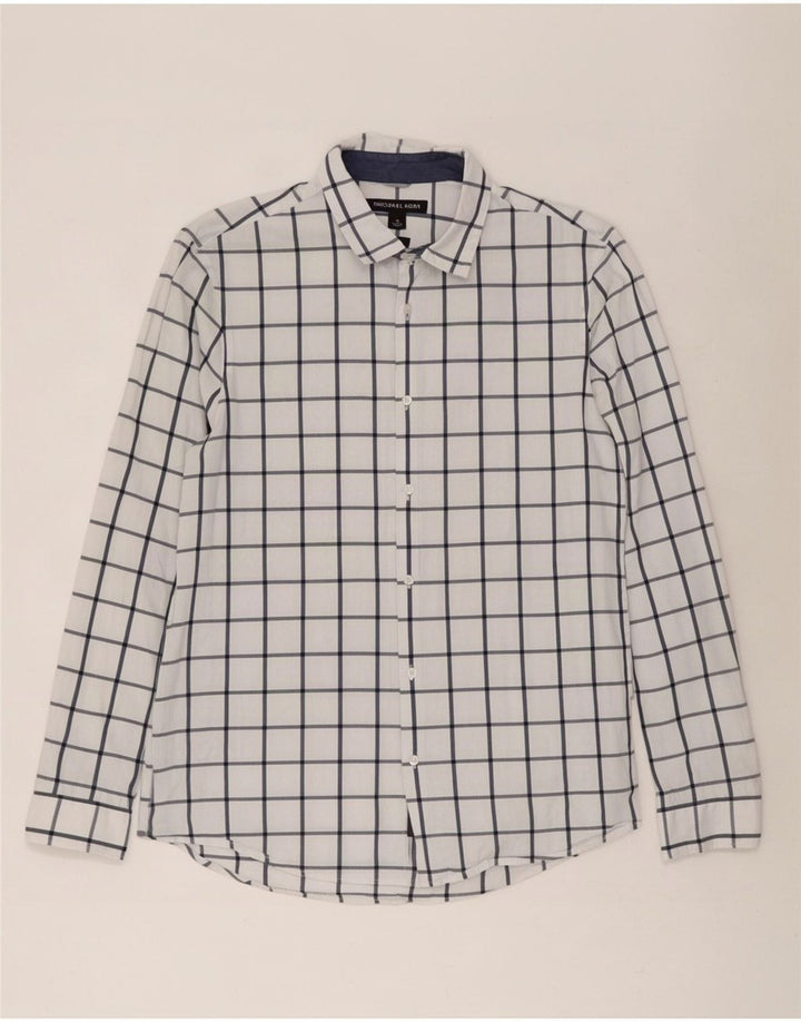 Męska koszula Michael Kors Slim Fit w średnią białą kratkę