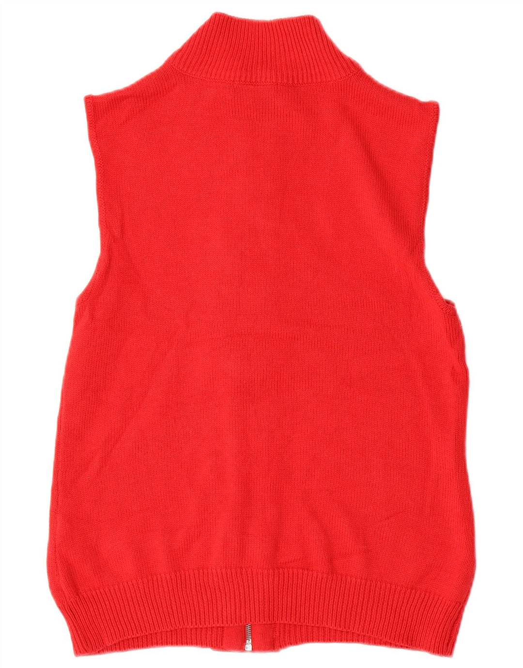 Damski sweter rozpinany bez rękawów CHAPS UK 16, duży, czerwony, bawełniany