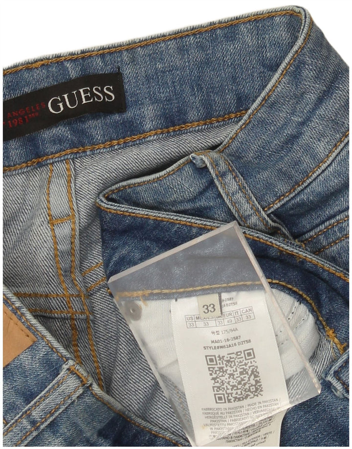 Męskie jeansy Guess w trudnej sytuacji W33 L32, niebieskie, bawełniane