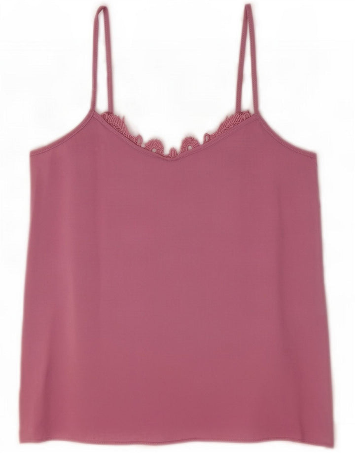 Krótki top damski Oasis UK 12 Medium Pink Wiskoza