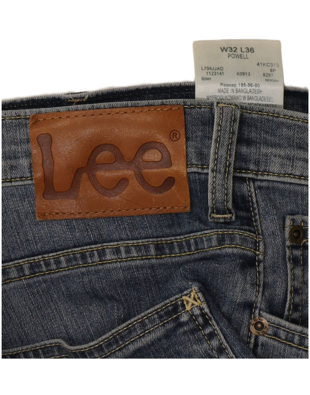 LEE Męskie jeansy Powell Slim W32 L31 Niebieskie bawełniane