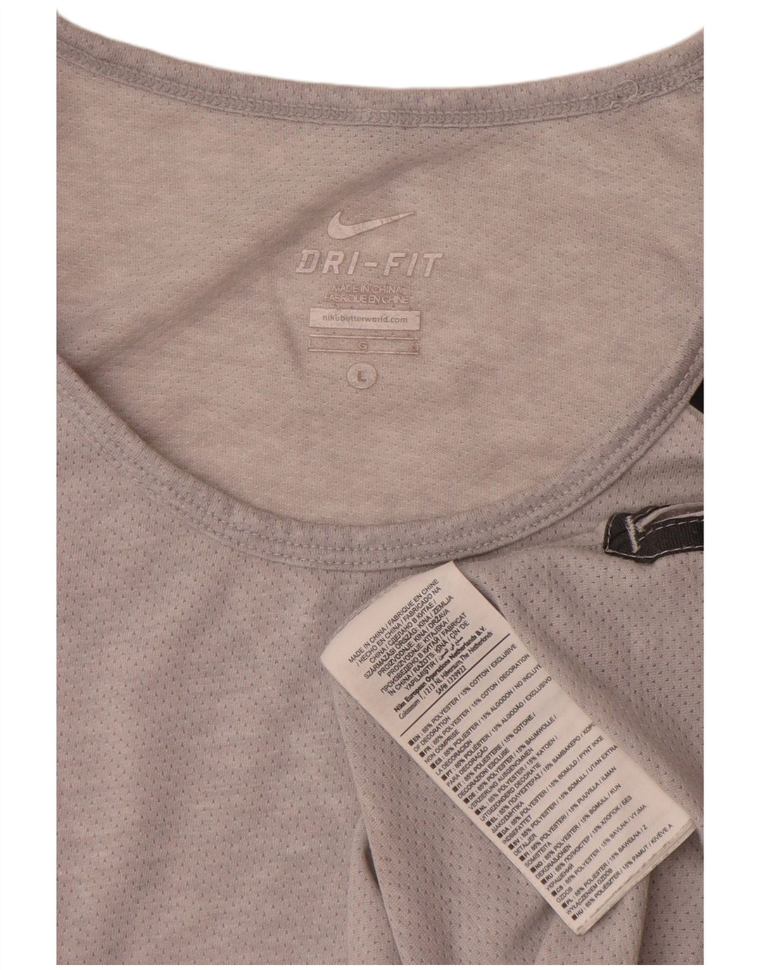Męska kamizelka Nike Dri Fit, duża, szara, poliestrowa z blokami kolorów