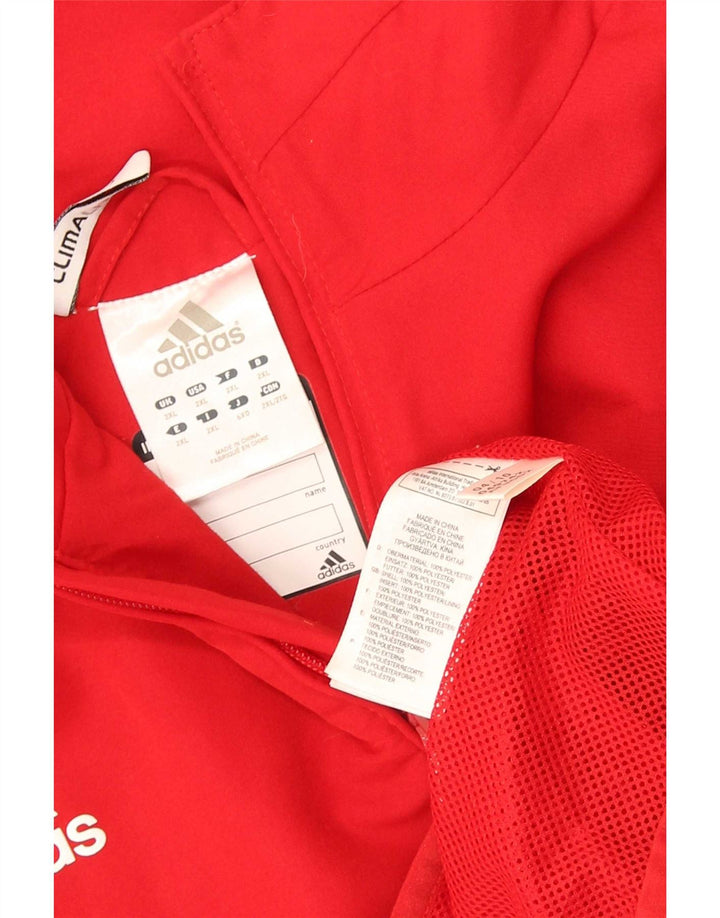 Adidas Męska kurtka dresowa Climalite 2XL, czerwona, poliester