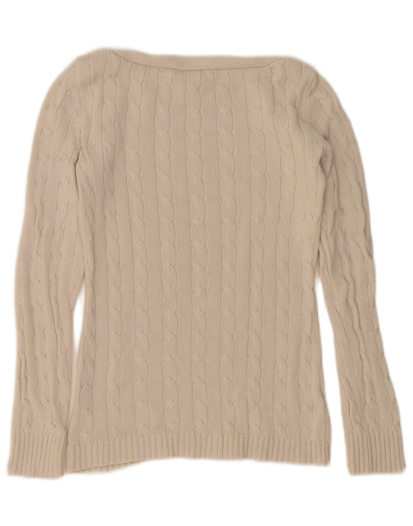 Damski sweter Ralph Lauren z dekoltem w łódkę UK 6 XS Off White