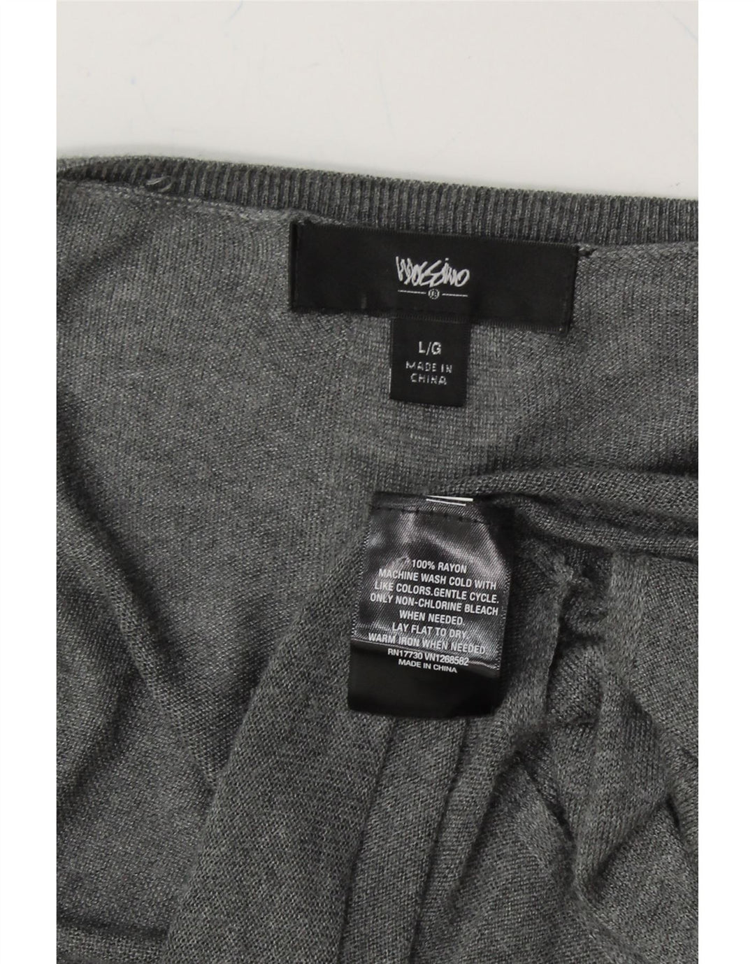 MOSSIMO Womens Longline Open Cardigan Sweater UK 16 Large Grey Rayon Vintage Mossimo and Second-Hand Mossimo from Messina Hembry 