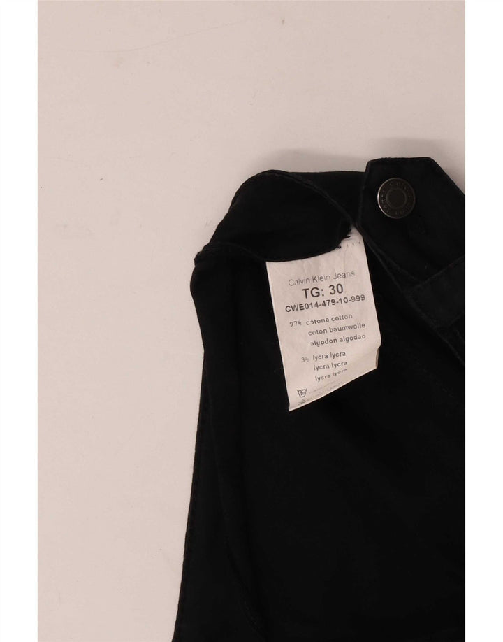 Damska spódnica mini kopertowa Calvin Klein, średnia W30, czarna bawełna