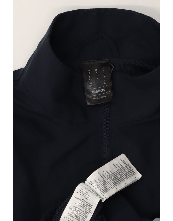 Męska bluza dresowa Adidas, średnia granatowa, poliester z blokami kolorów