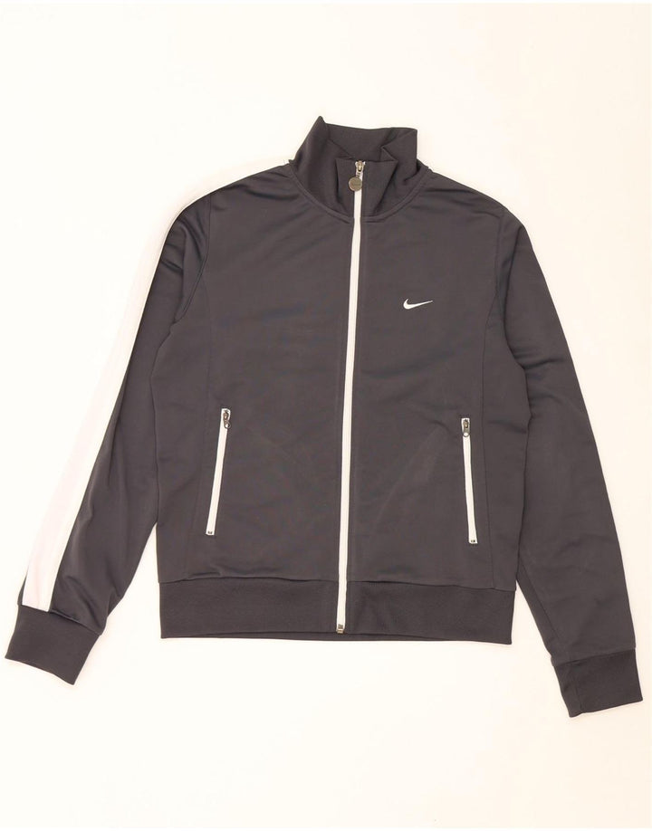 Damska kurtka dresowa Nike Crop Top UK 14/16, duża, szara, z blokami kolorów