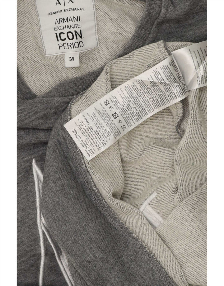 Męska bluza z grafiką Armani Exchange, średnioszara, bawełniana