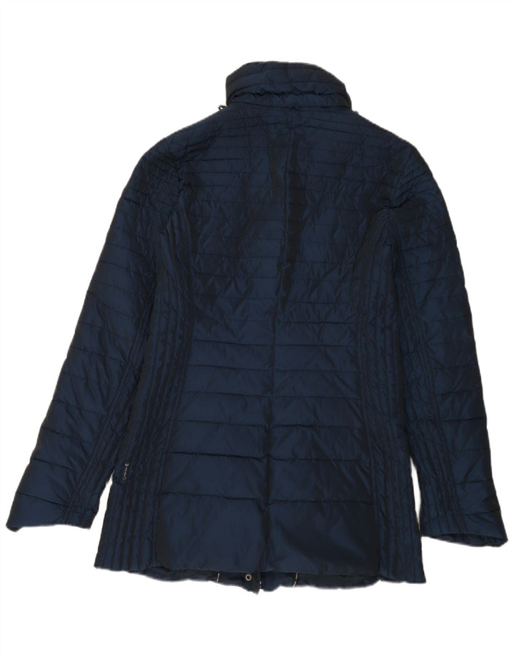 Damski płaszcz ocieplany Armani Jeans EU 42, duży granatowy poliester