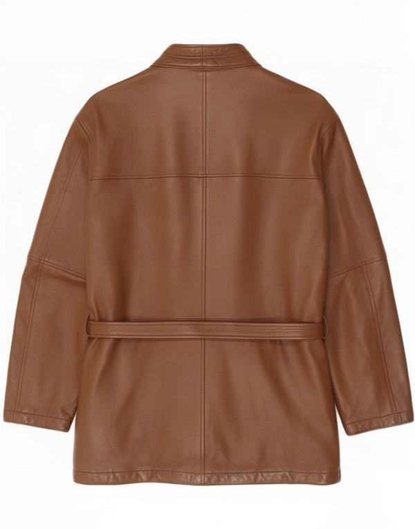 Vintage męska kurtka skórzana IT 46 Small Brown