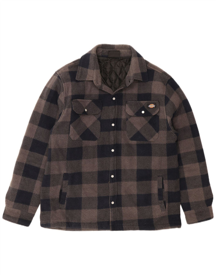 Męska koszula flanelowa Dickies Lumberjack, duża, granatowa, poliester w kratę