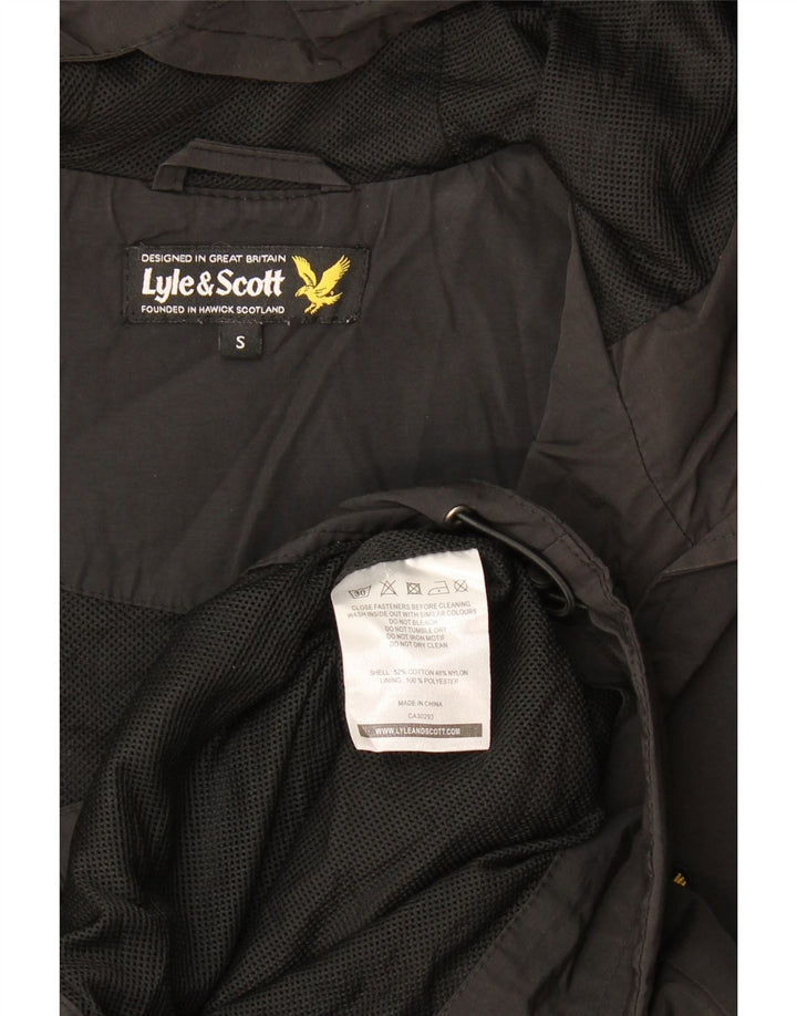 Męska kurtka wiatrówka z kapturem Lyle & Scott UK 36, mała, szary poliester