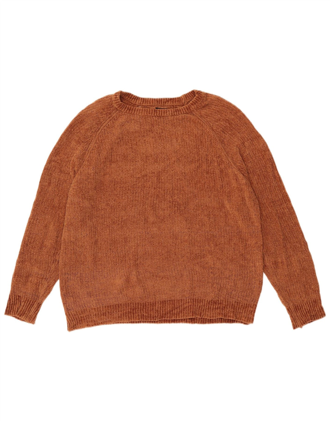 Męski sweter Zara z okrągłym dekoltem, duży, brązowy