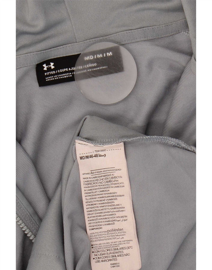 Męski sweter z kapturem i zamkiem Under Armour, średnioszary, poliester w blokach kolorystycznych