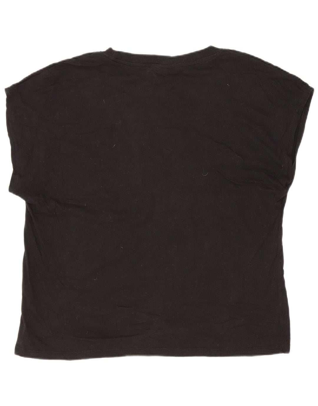 T-shirt damski Zara Top UK 14, średni czarny, bawełniany