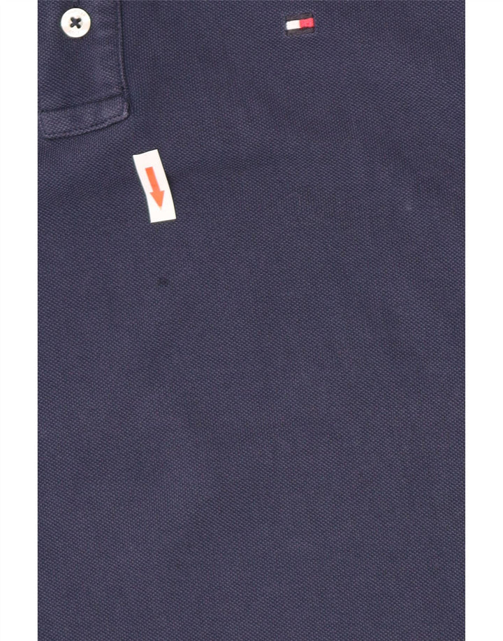 Męska koszulka polo do golfa Tommy Hilfiger, średnia, granatowa, bawełniana